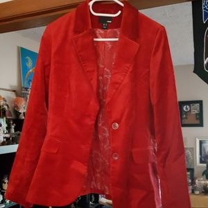 H&M Red Velvet Blazer